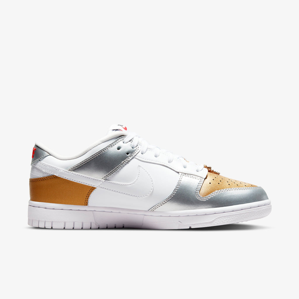 Nike Dunk Low SE Womens "Gold White Silver" - Shoe Engine